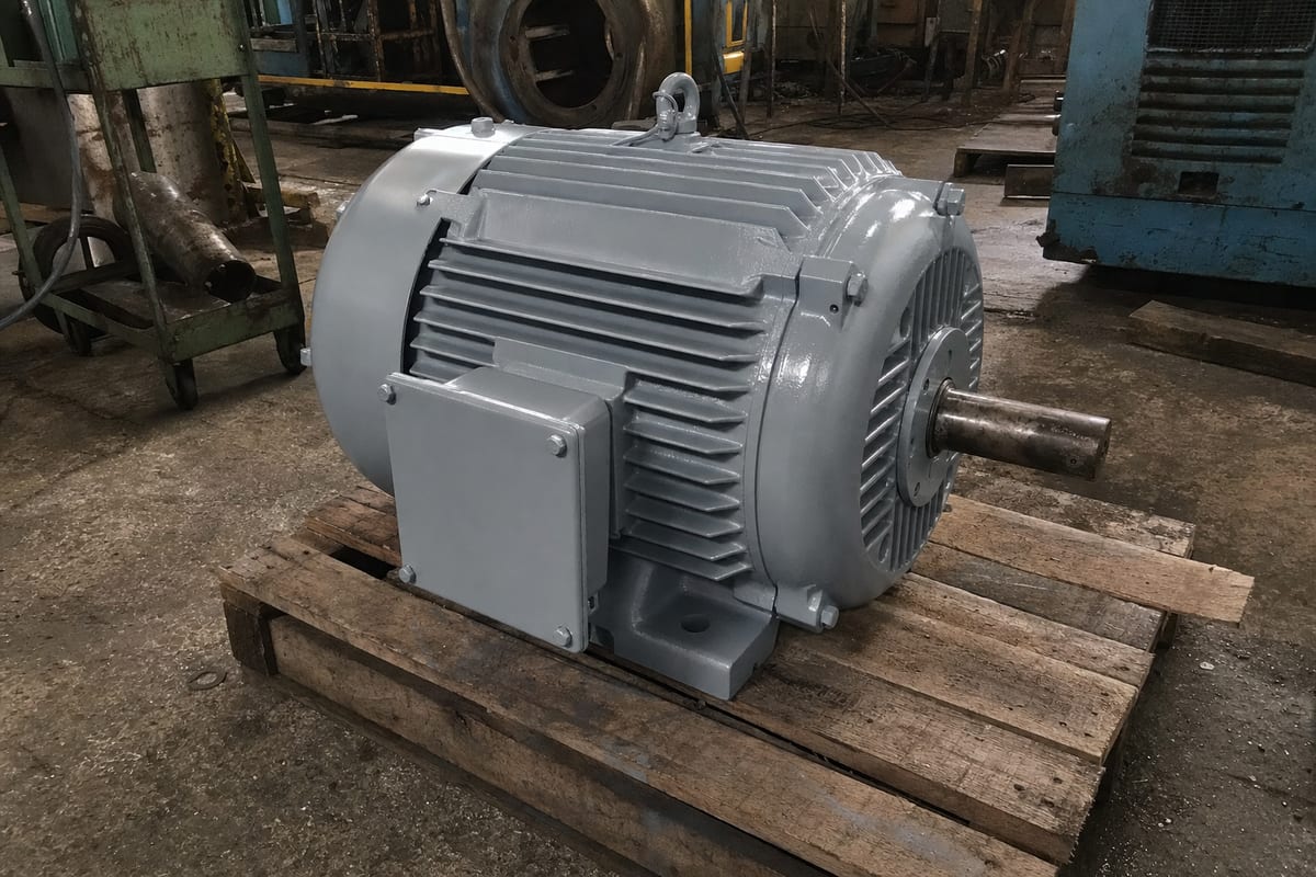 Motor elétrico recuperado após manutenção